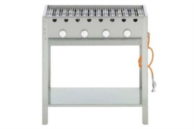 Griglia inox 4 fuochi, GAS (AP001)